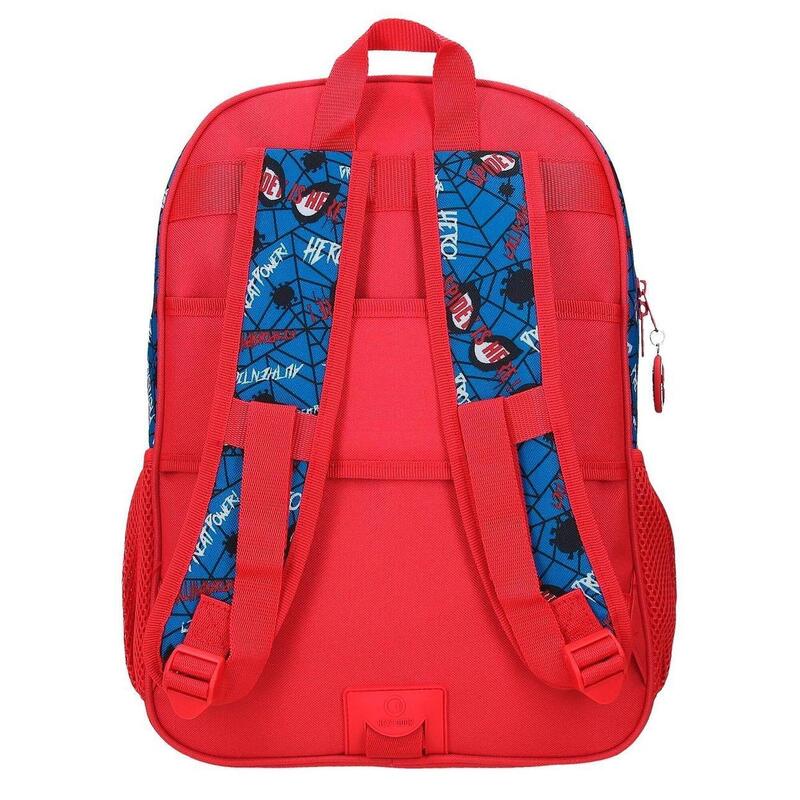 Mochila escolar Niño Marvel Spiderman Authentic dos compartimentos 40 cm Rojo