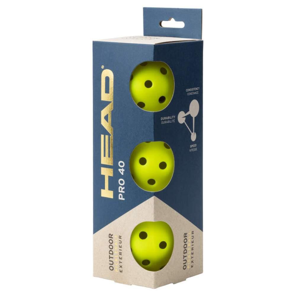 HEAD Set di 3 palline da pickleball Head PRO 40