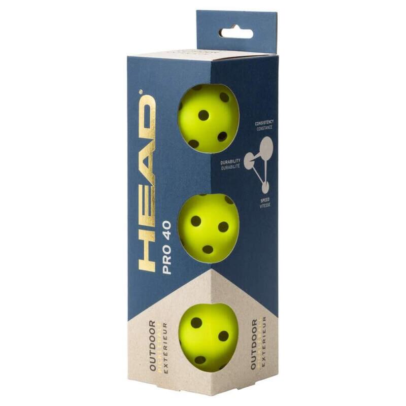 Set van 3 Head PRO 40 Pickleball ballen