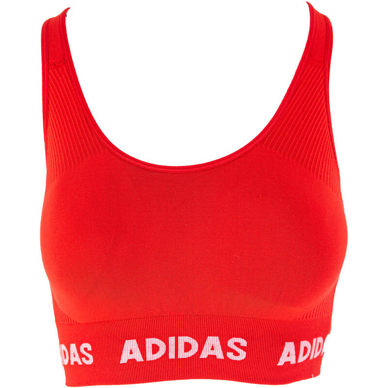 Bustiera femei adidas Training Aeroknit, Rosu