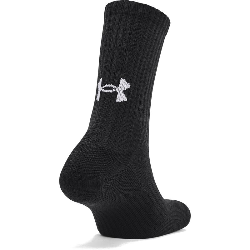 MEDIAS Under Armour Core Crew 3PK, Negro, Unisexo