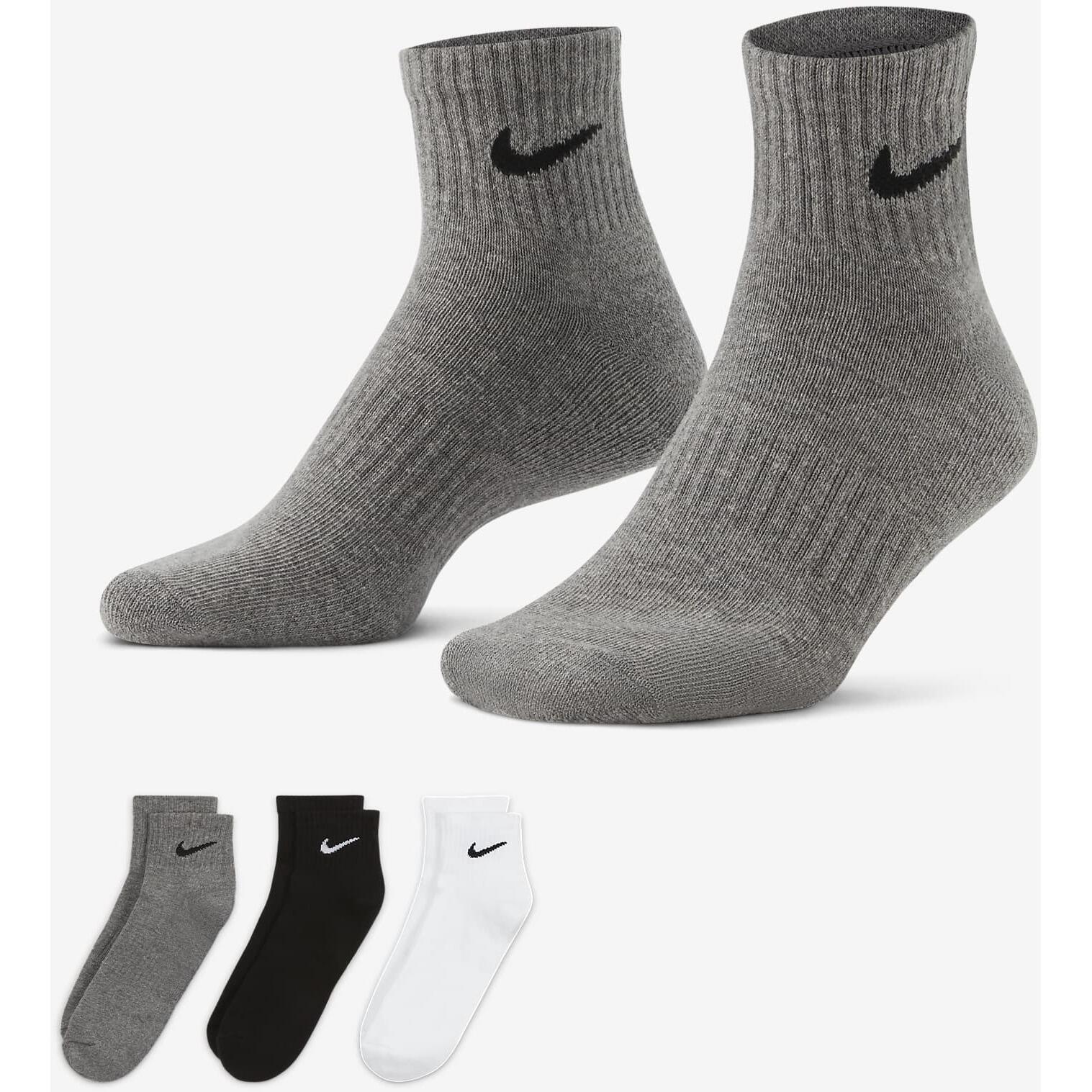 Meias Unissexo Everyday Cush Ankle 3-Pack Socks 3/4
