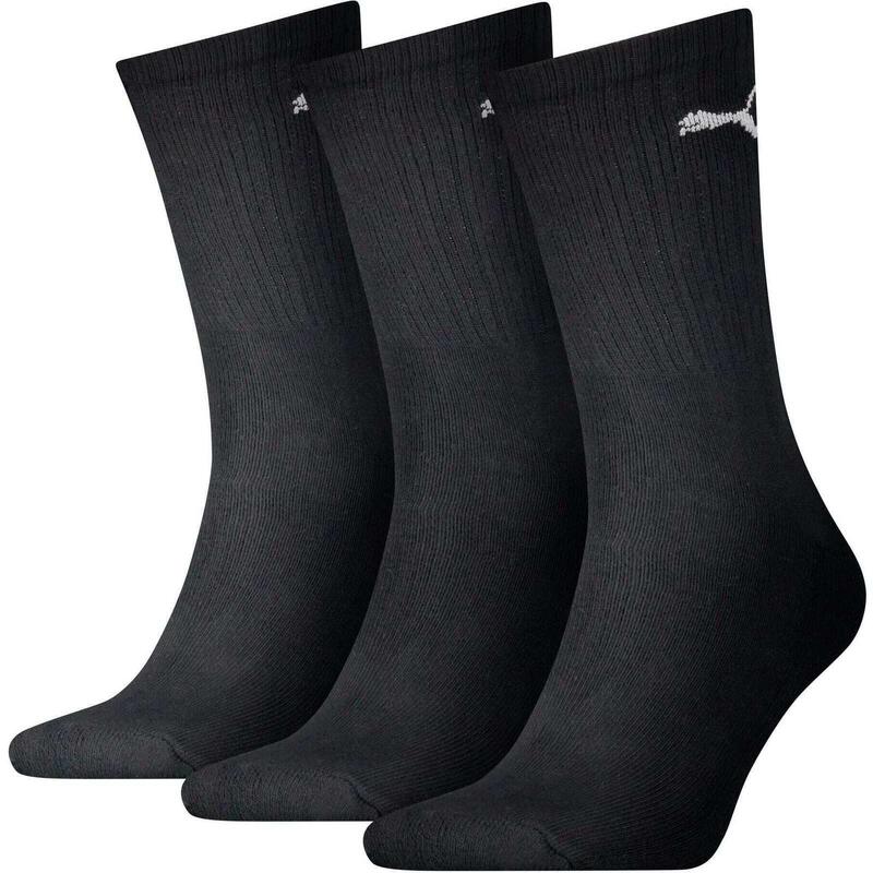 Sosete unisex Puma Crew Socks 3 Pack, Negru