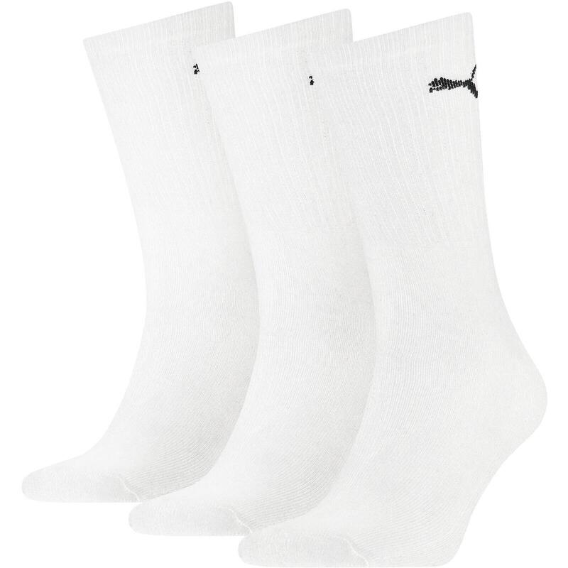 CALZINI Puma Crew Socks 3 Pack, Bianca, Unisex