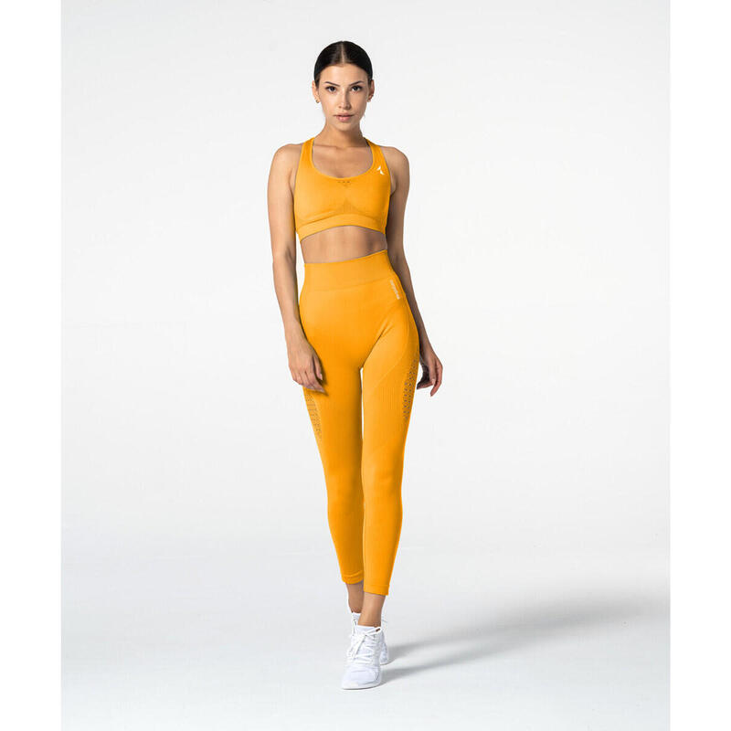 Bustieră Fitness Sutien Sport Phase Seamless, Galben