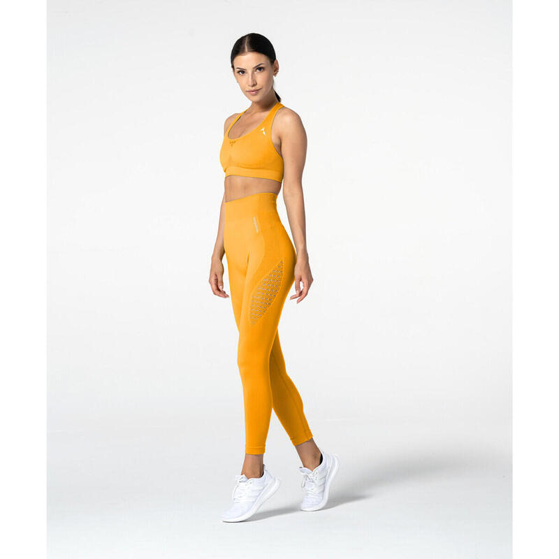 Bustieră Fitness Antrenament Phase Seamless, Galben