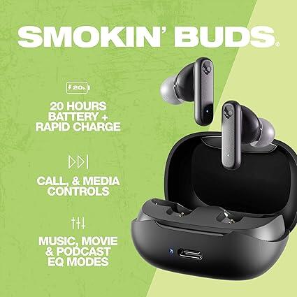 Auriculares para Running Skullcandy Smokin Buds Negro