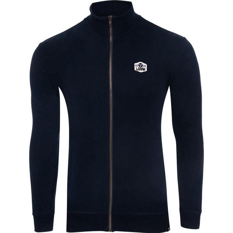 LeBRAM SWEAT ZIPPE ECUSSON DARK BLUE