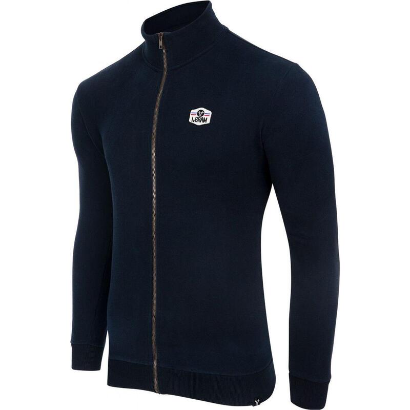 LeBRAM SWEAT ZIPPE ECUSSON DARK BLUE