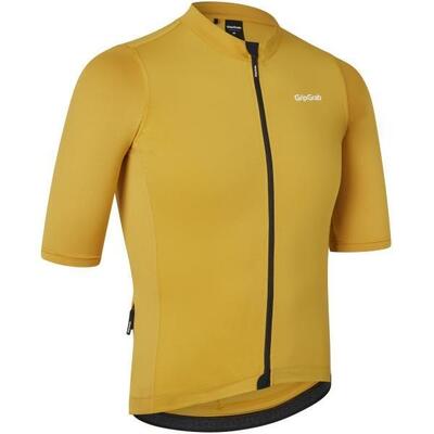 Fietsshirt korte mouw heren - gripgrab ride mosterd geel maat m