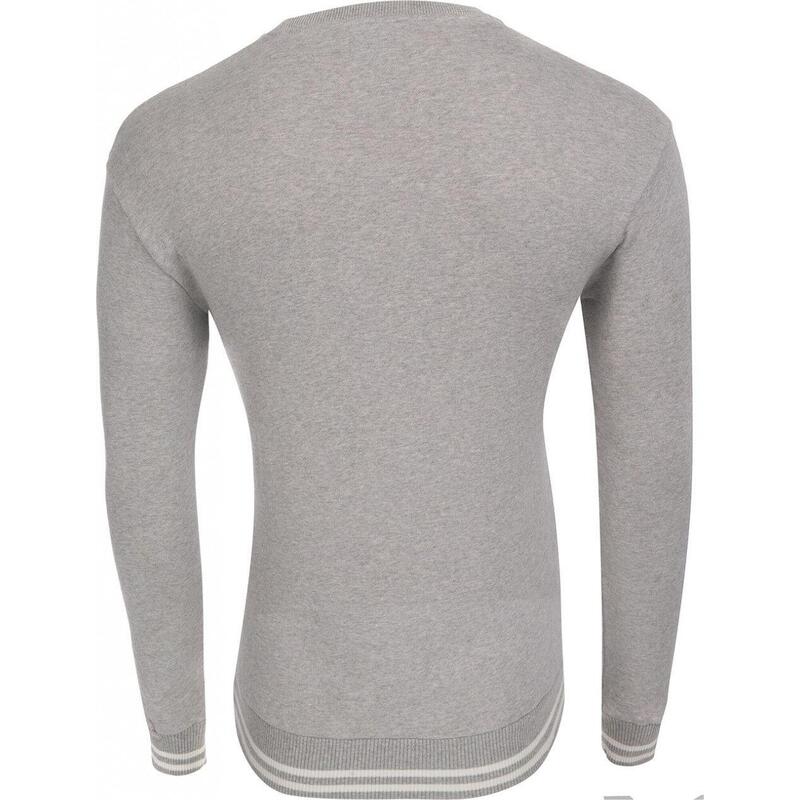 LeBRAM SWEAT COL ROND ECUSSON GRIS CHINE