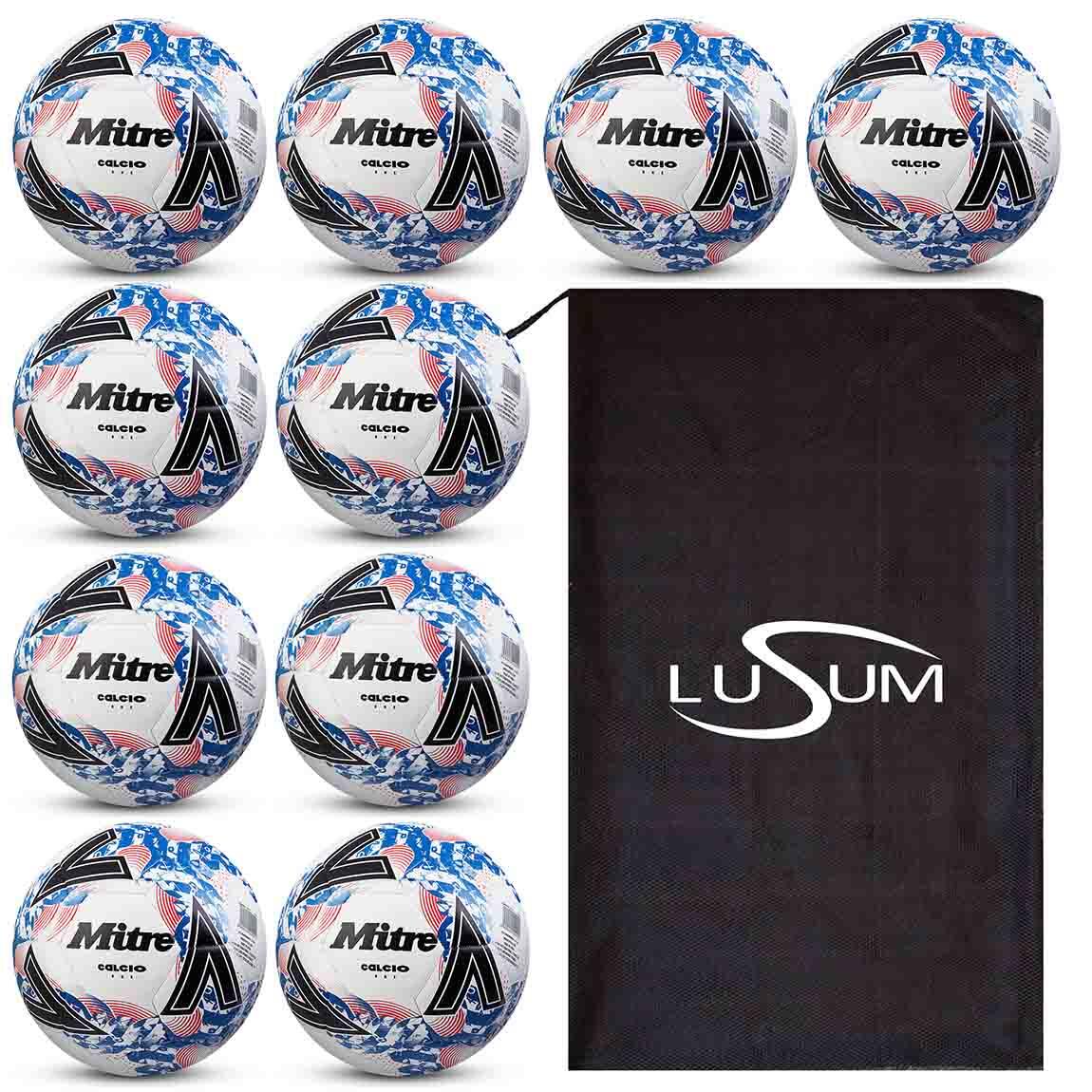 MITRE Mitre Size 5 Calcio One 24 Football x 10 Training Balls with Bonus Storage Bag