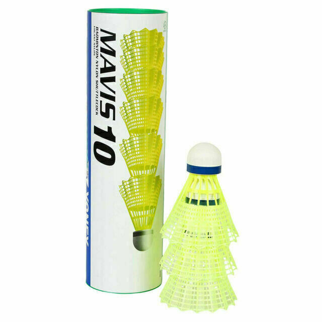 Tube of 6 badminton shuttlecocks Yonex Mavis 10