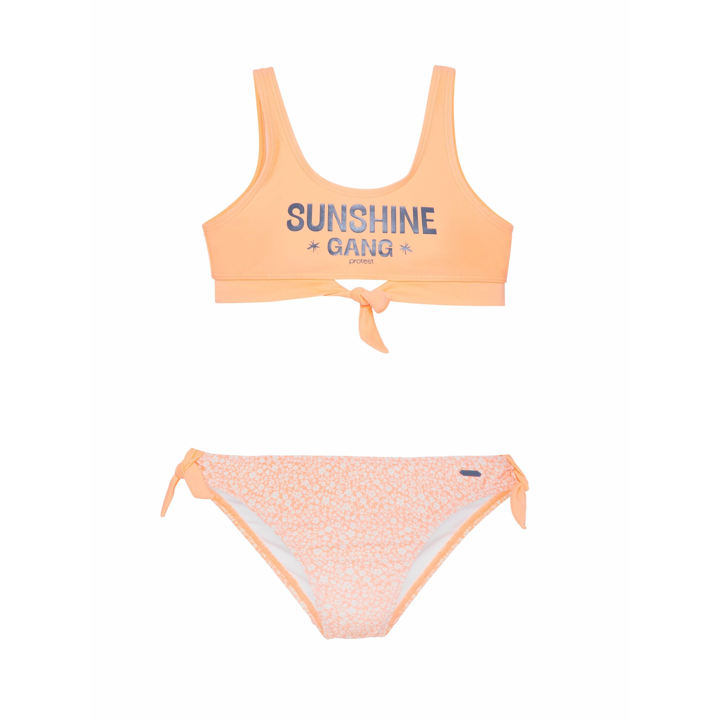 Protest - Maillot De Bain 2 Pièces Fille Protest Prtnaomi - Maillot De Bain 2 Pièces - Orange|rose - 12 À 14 Ans - Decathlon