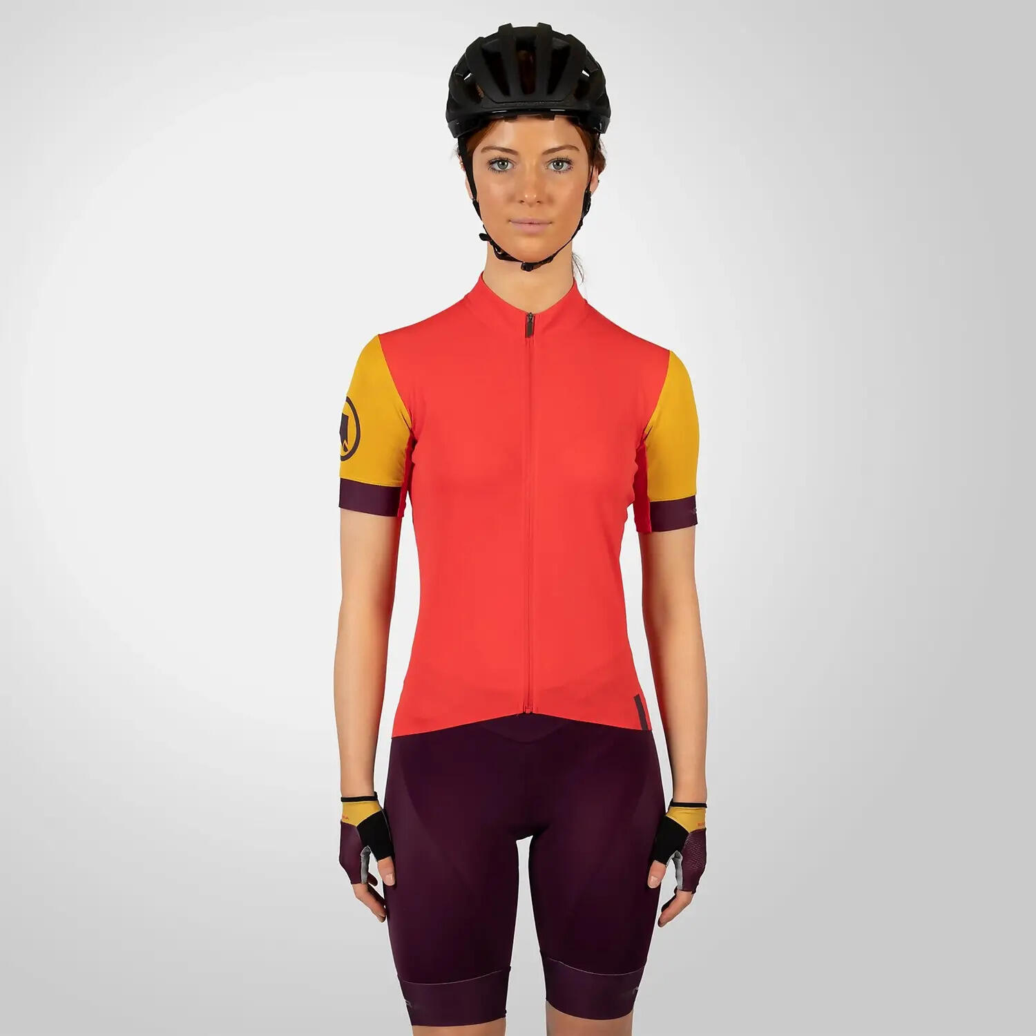 Damen Radhose Aus Stretchmaterial Mit Geleinsätzen 3/4