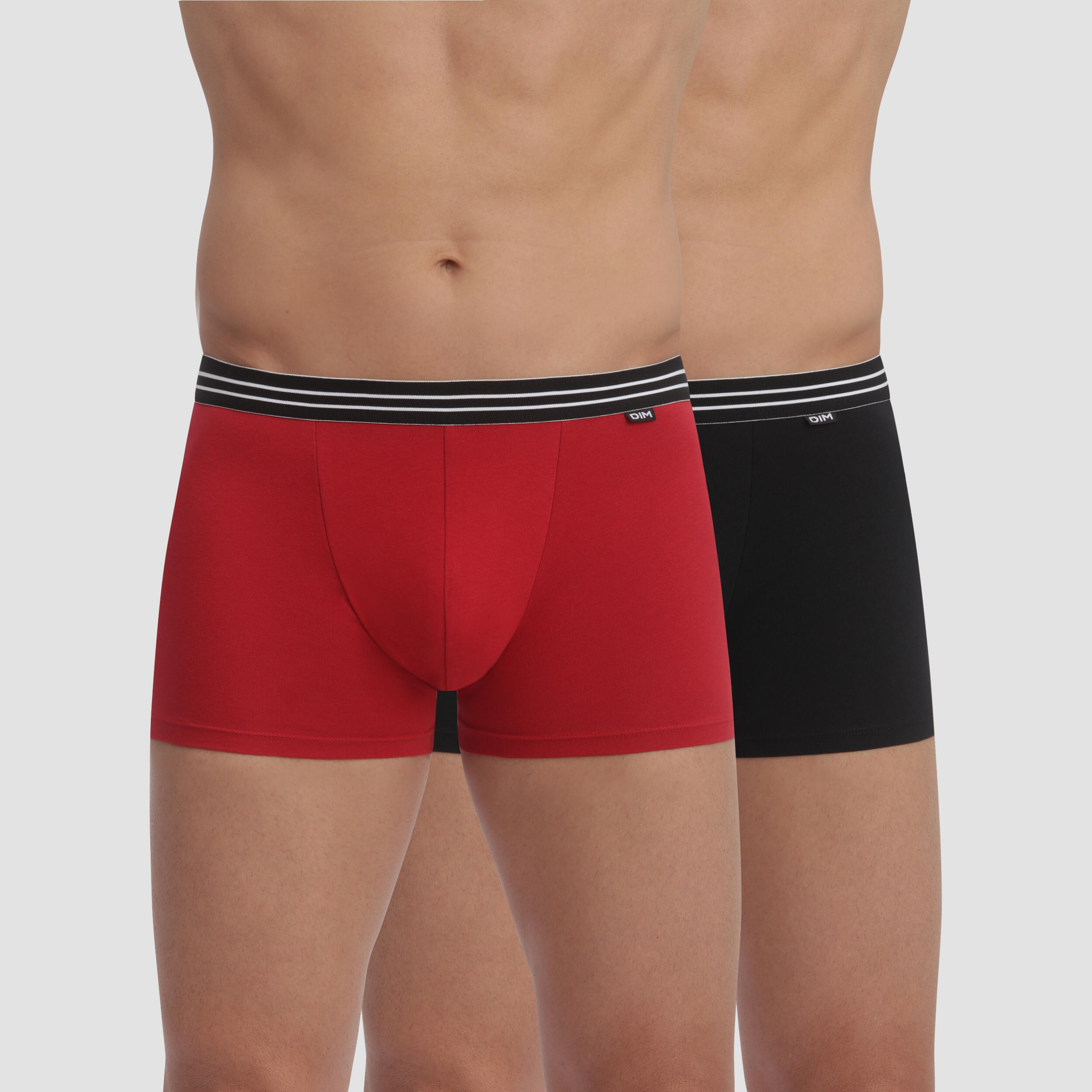 Dim - Lot De 2 Boxers Coton Respirant Homme Ecodim - Caleçon - Rouge - 42 M/l - Decathlon