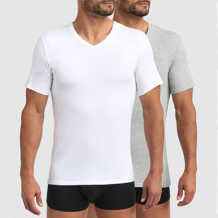 Lot de 2 t-shirts Respirant Col V Homme Gots Good