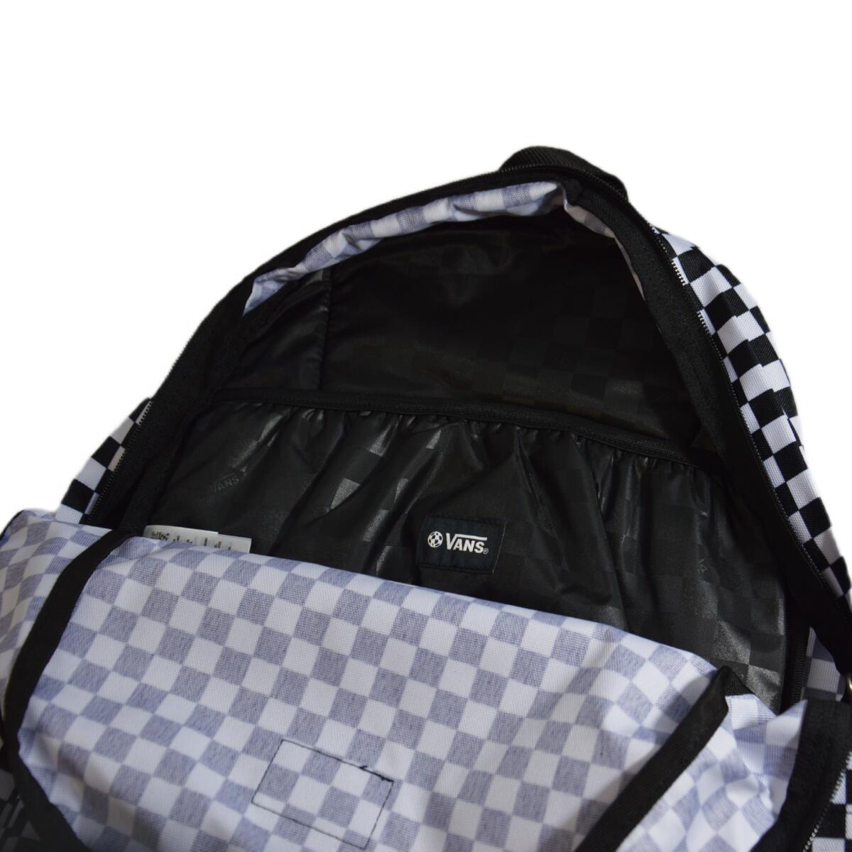 Mochila Vans old skool check Branco. 6/7