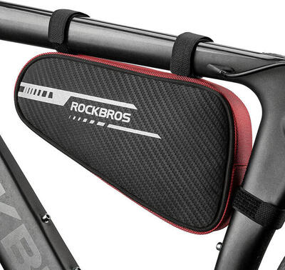 Waterdichte fiets frame tas stabiele buis driehoek tas zwart 1.2l