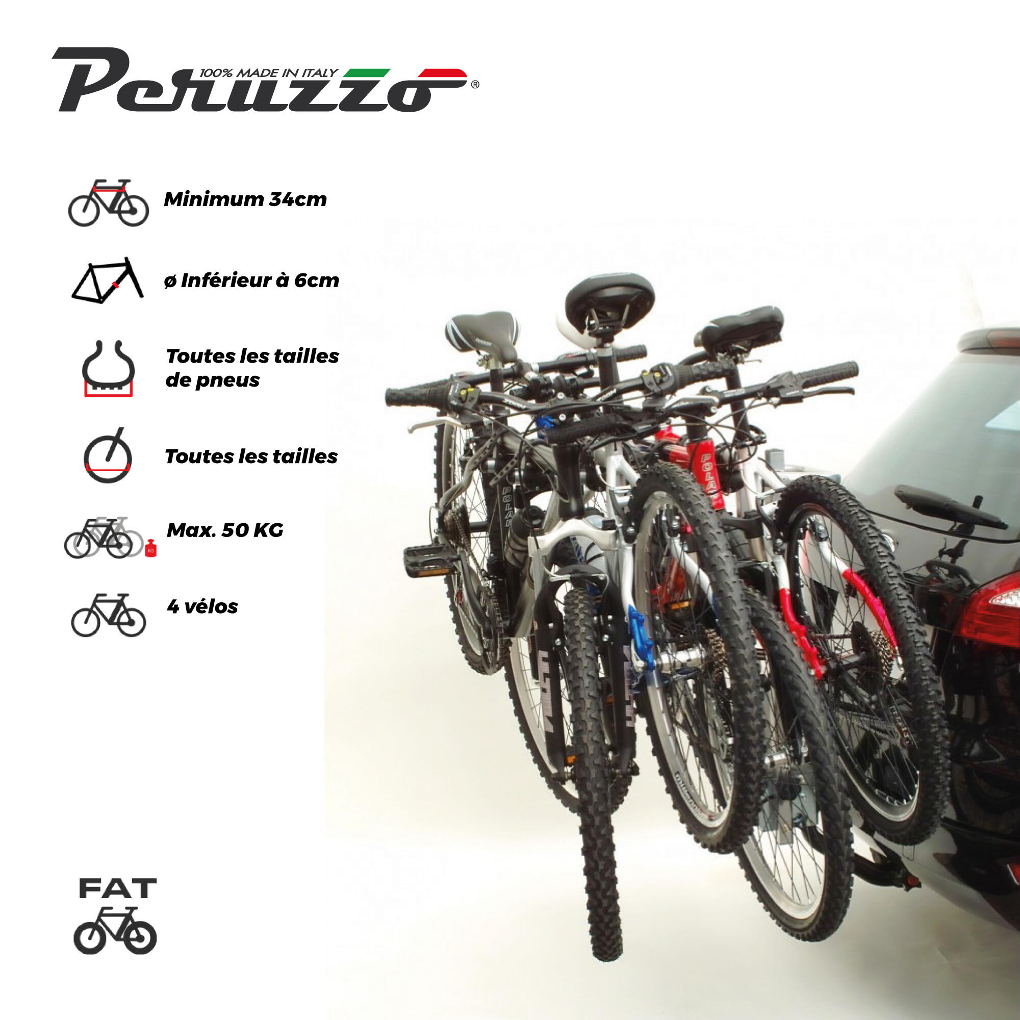 Gancho de remolque reclinable AREZZO 4 Bicicletas 4/5