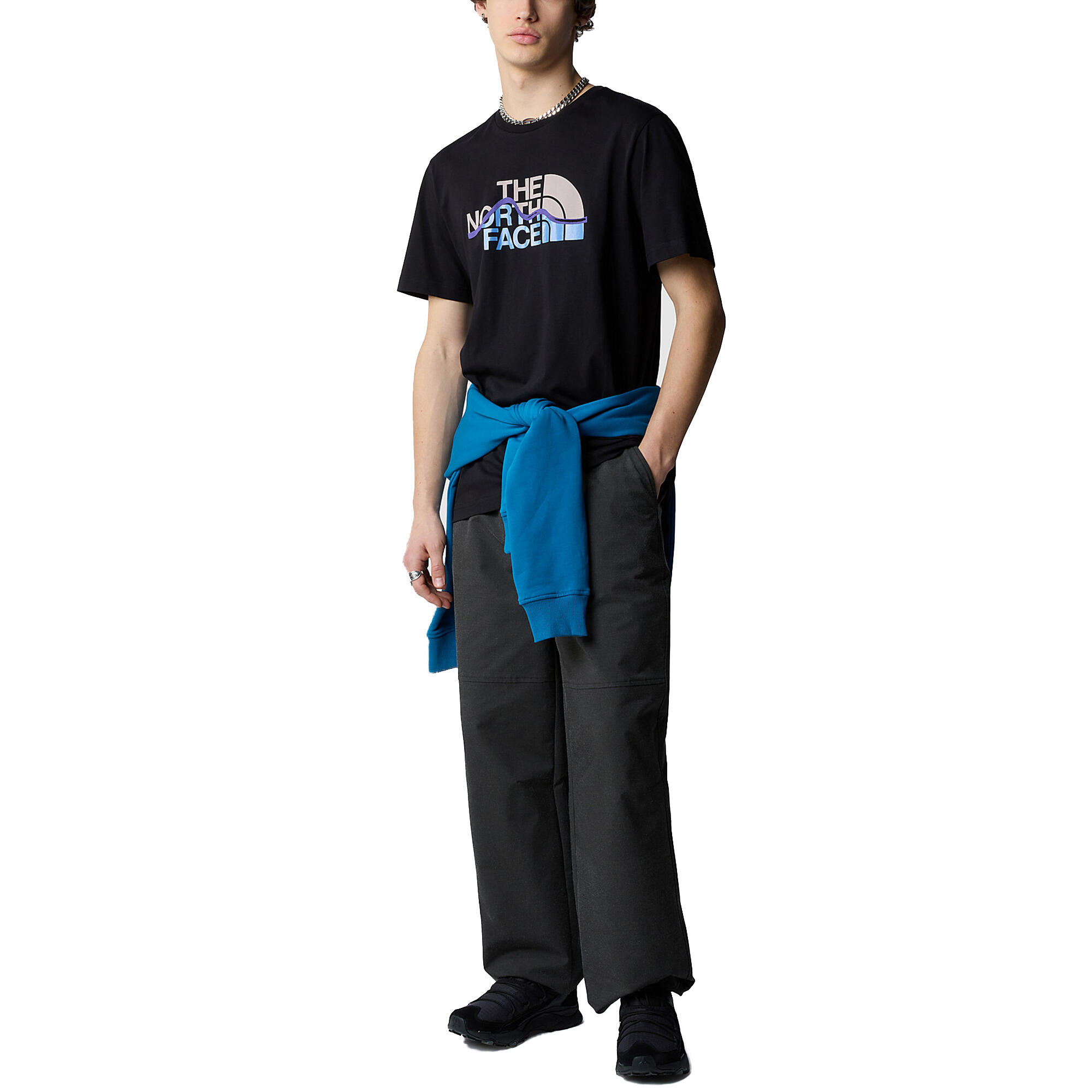 T-Shirt Hommes The North Face Mountain Line noir 4/4