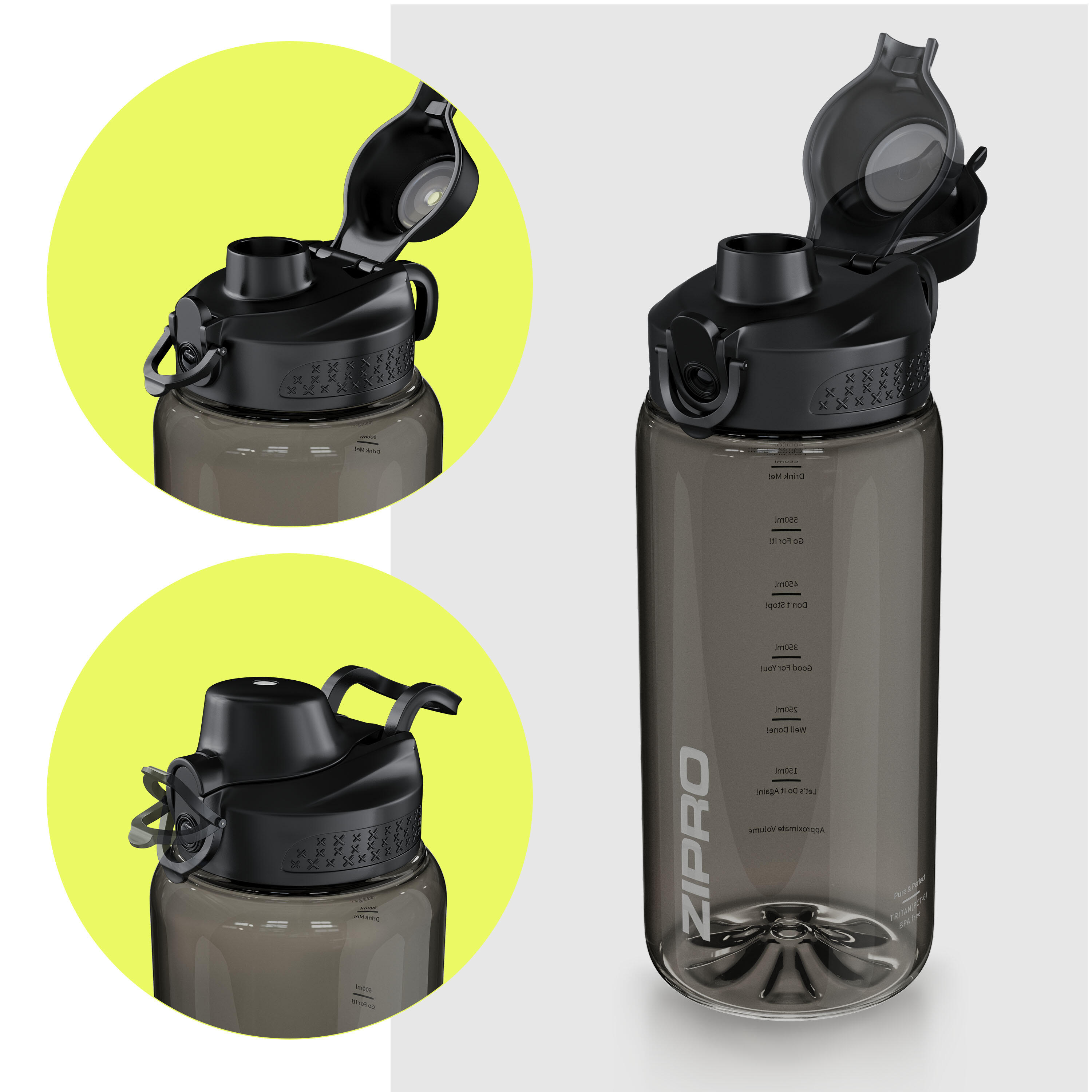 Bouteille d'eau Zipro Water Bottle Tritan 2/8
