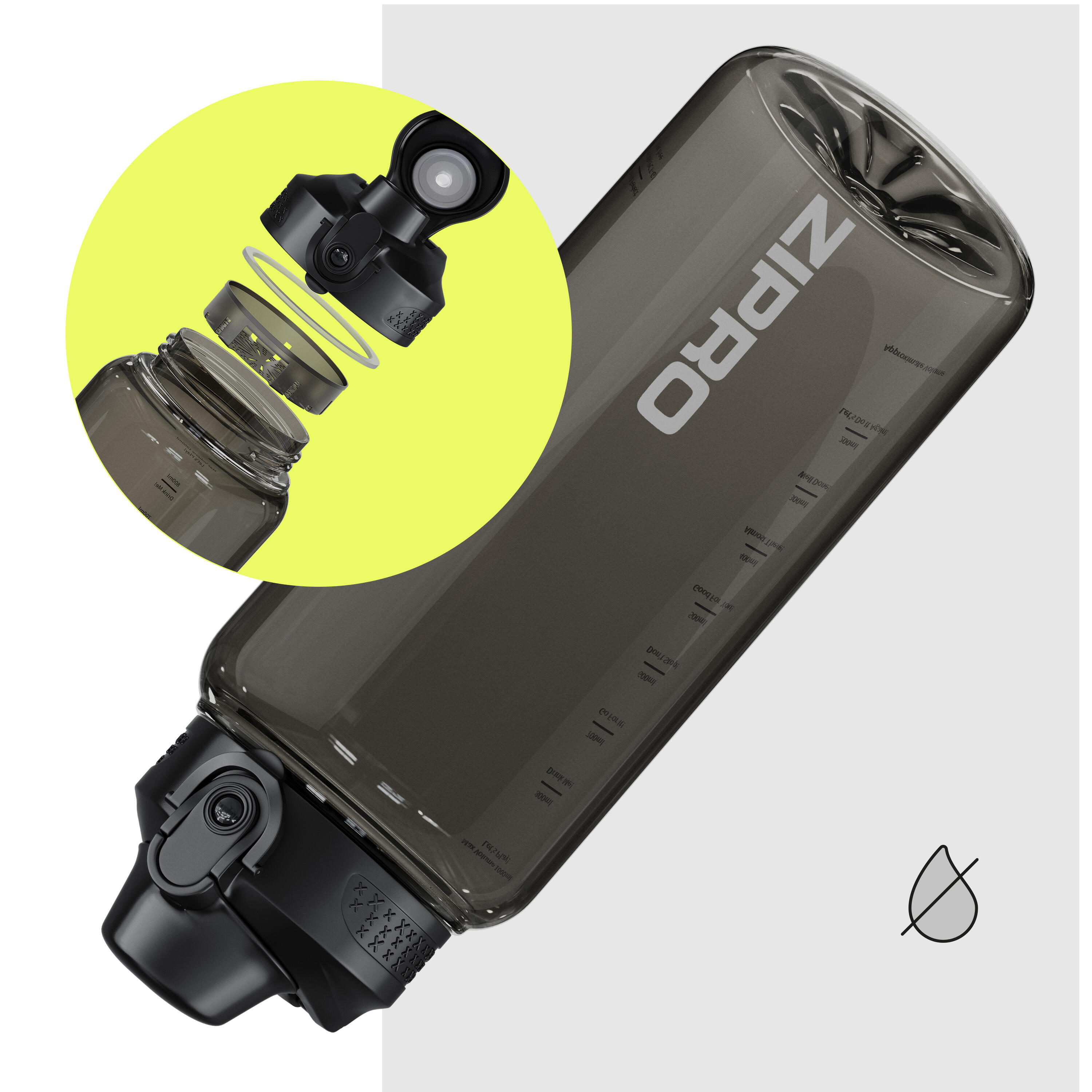 Bouteille d'eau Zipro Water Bottle Tritan 6/8