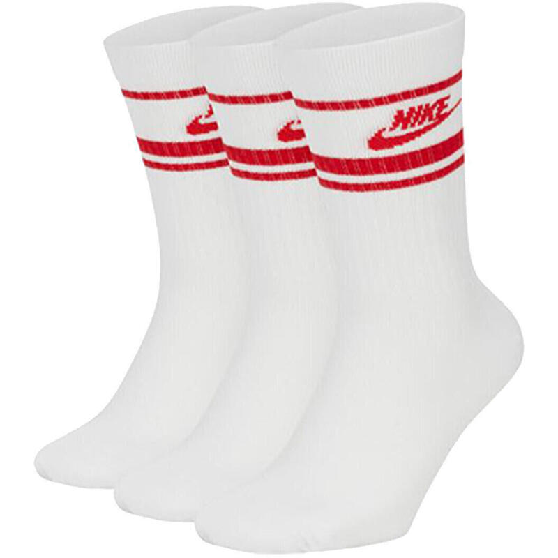 ZOKNI Nike Sportswear Everyday Essential Crew Socks 3, Fehér, Unisex