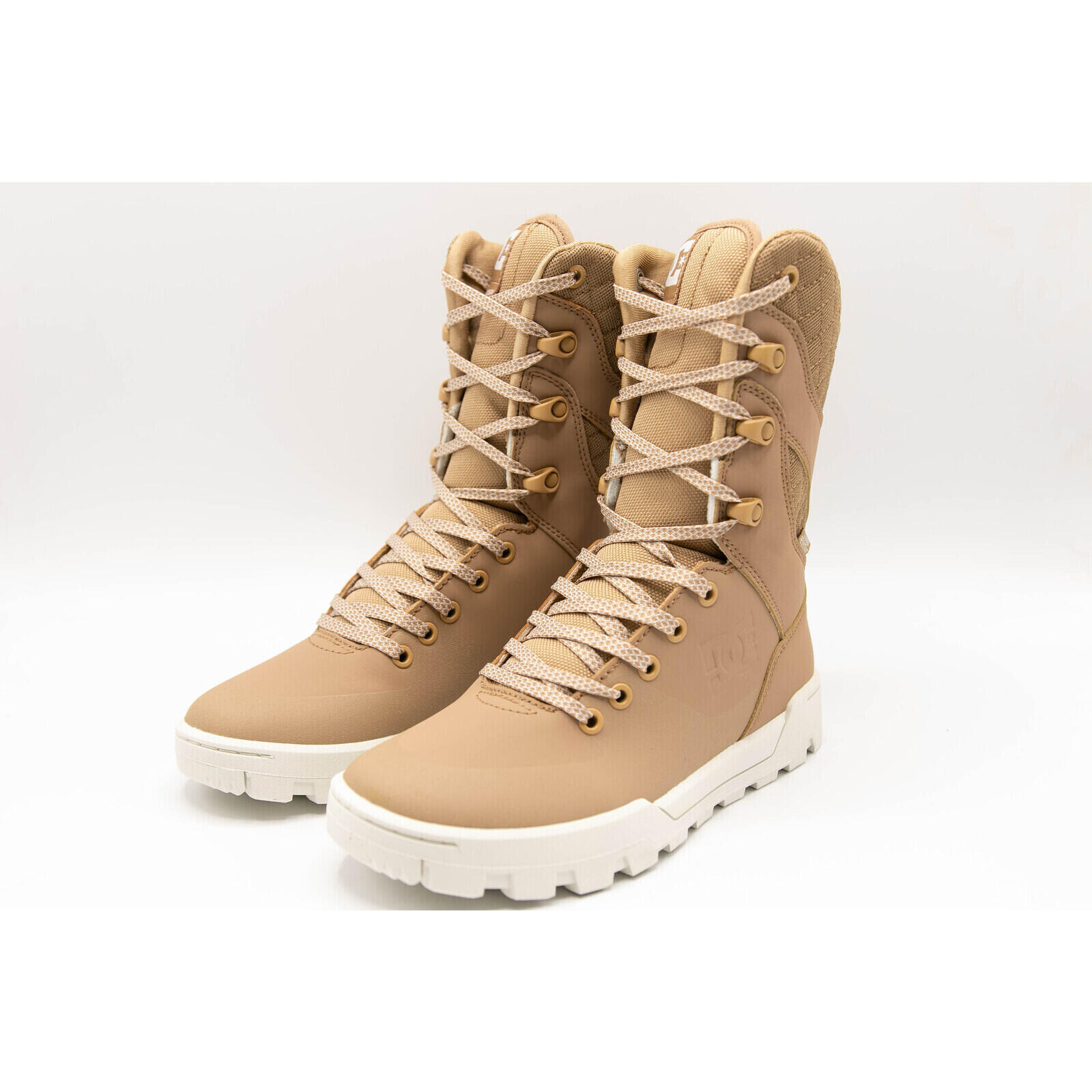 Botas DC Shoes Nadene High Leg Leather Lace-up, Beige, Mujer 3/5
