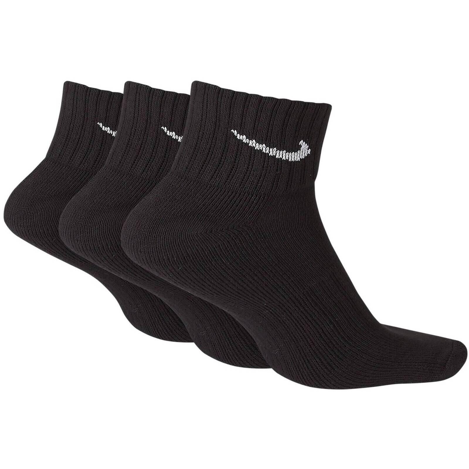 Chaussettes Nike 3PPK Value Cotton Quarter, Noir, Unisexe 2/4