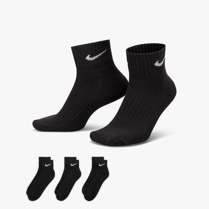 Zokni Nike 3PPK Value Cotton Quarter, Fekete, Unisex