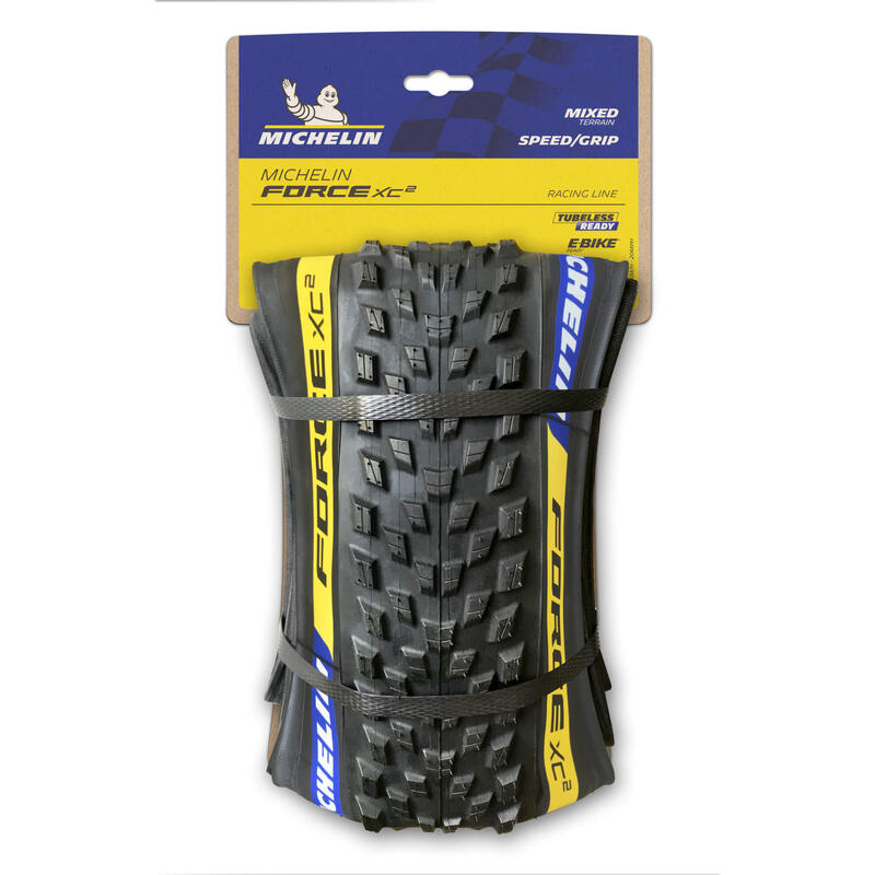 PNEU VTT 29 X 2.25 MICHELIN FORCE XC2 RACING TUBELESS ET TUBETYPE NOIR (57-622)