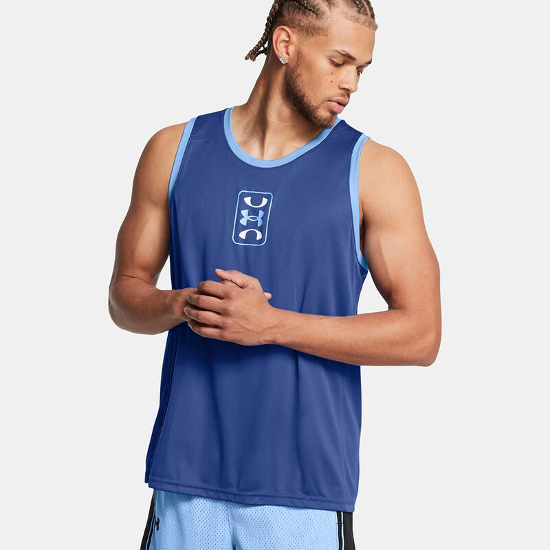 Camiseta Sin Mangas Under Armour Azul Ua Zone Hombre