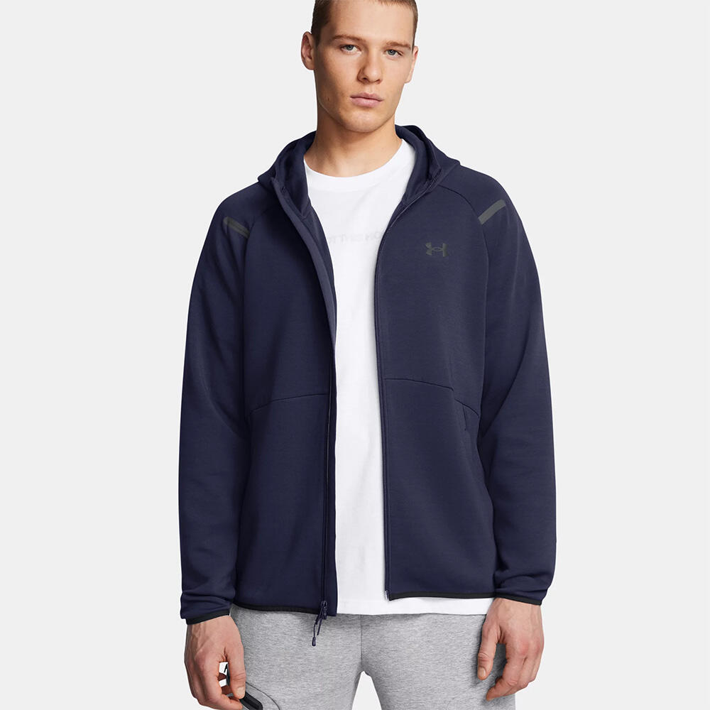 Veste à capuche Under Armour Inarrêtable Fleece Homme Bleu marine nuit 3/5
