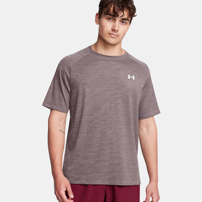 T-shirt Met Korte Mouwen Under Armour Heren Ua Tech™ Textured Tetra Grijs