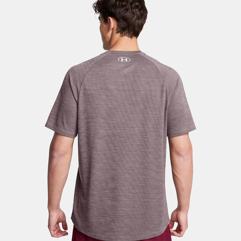 T-shirt Met Korte Mouwen Under Armour Heren Ua Tech™ Textured Tetra Grijs