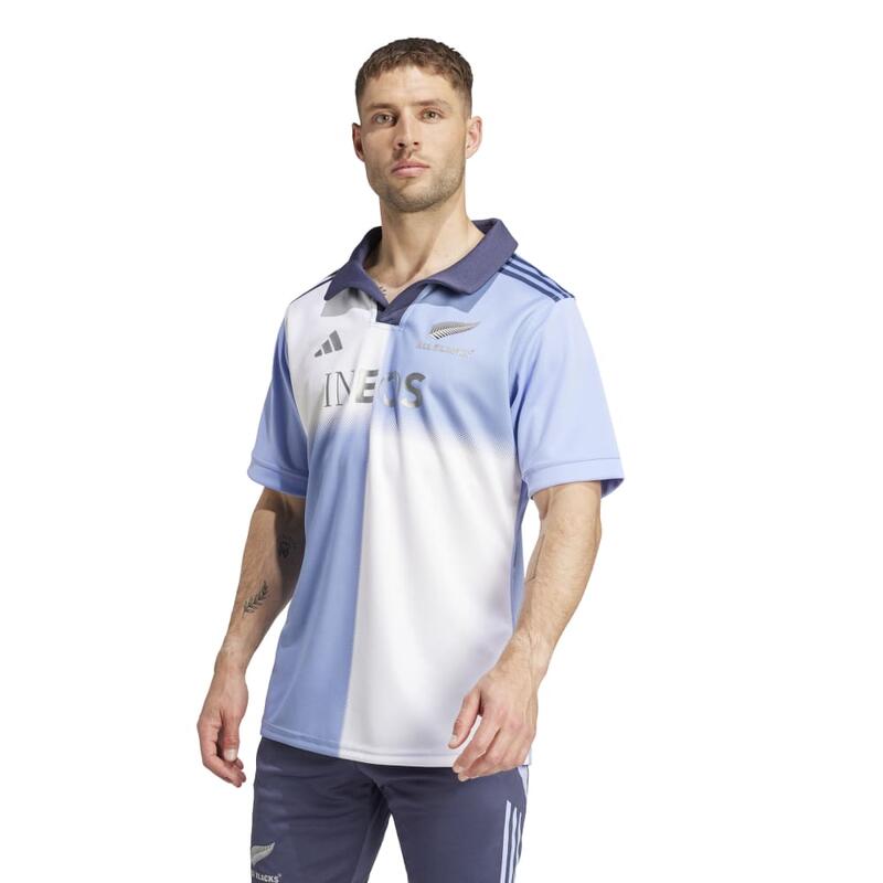 Maglia Da Rugby Adulti All Blacks Azzurro E Bianco