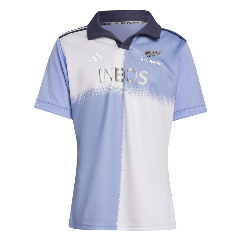 Maglia Da Rugby Adulti All Blacks Azzurro E Bianco