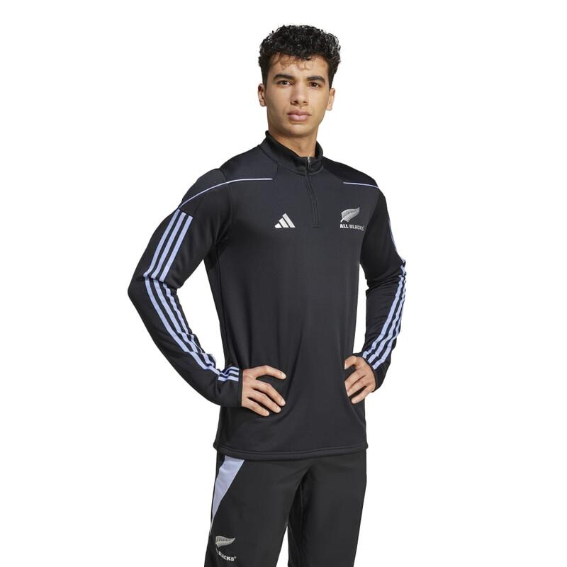 1/4 Zip Aeroready Sweater Volwassenen All Blacks