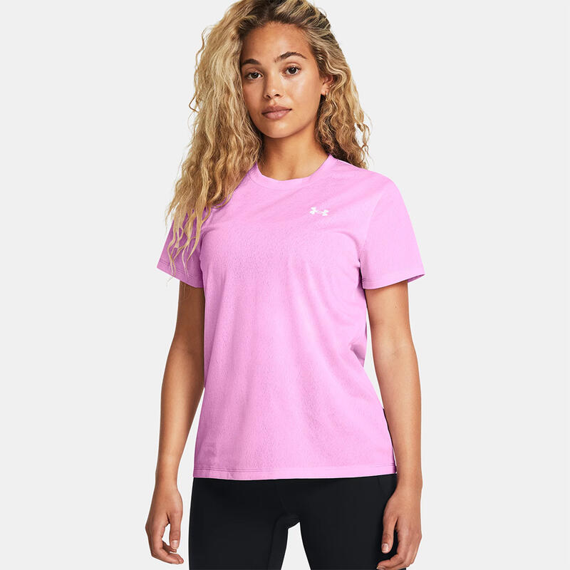 T-shirt À Manches Courtes Under Armour Femme Ua Tech™ Riddle Rose