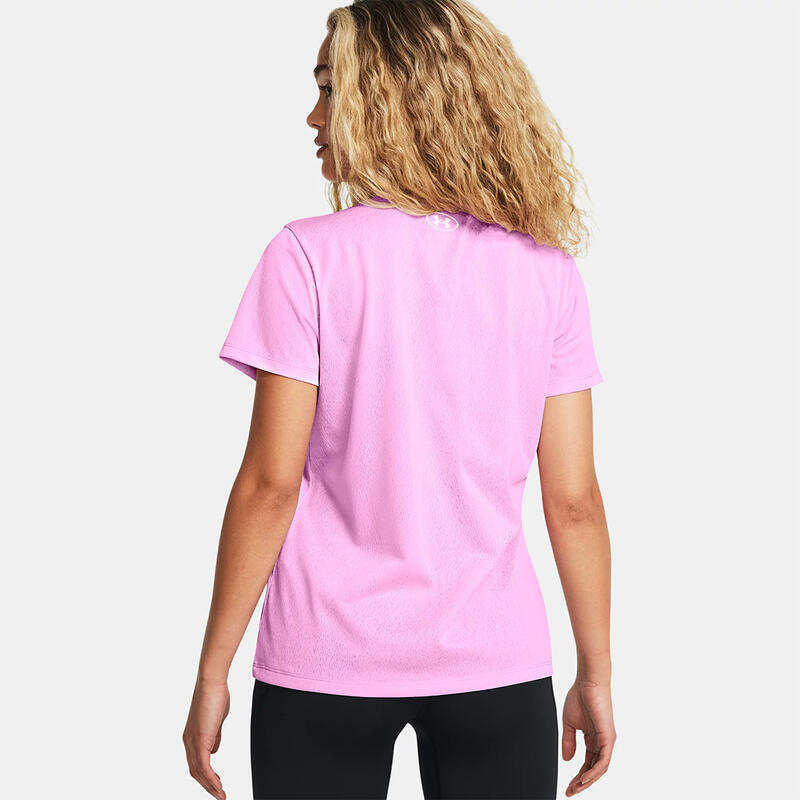 T-shirt À Manches Courtes Under Armour Femme Ua Tech™ Riddle Rose