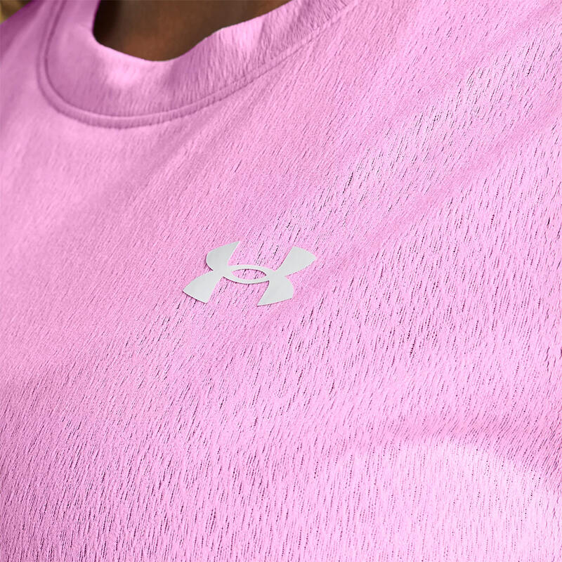 T-shirt À Manches Courtes Under Armour Femme Ua Tech™ Riddle Rose