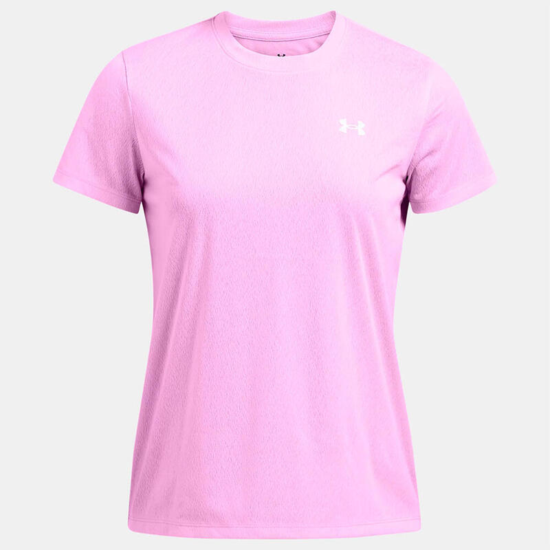 T-shirt Met Korte Mouwen Under Armour Dames Ua Tech™ Riddle Rose