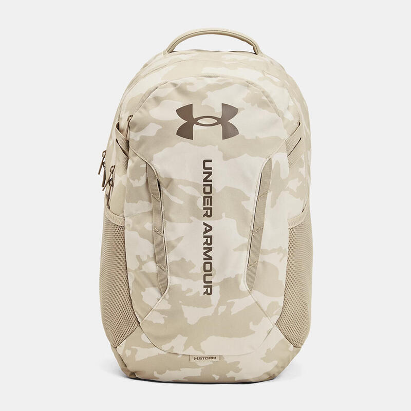 Mochila Under Armour 29l Hustle 6.0 Camuflaje Summit Blanco Y Topo