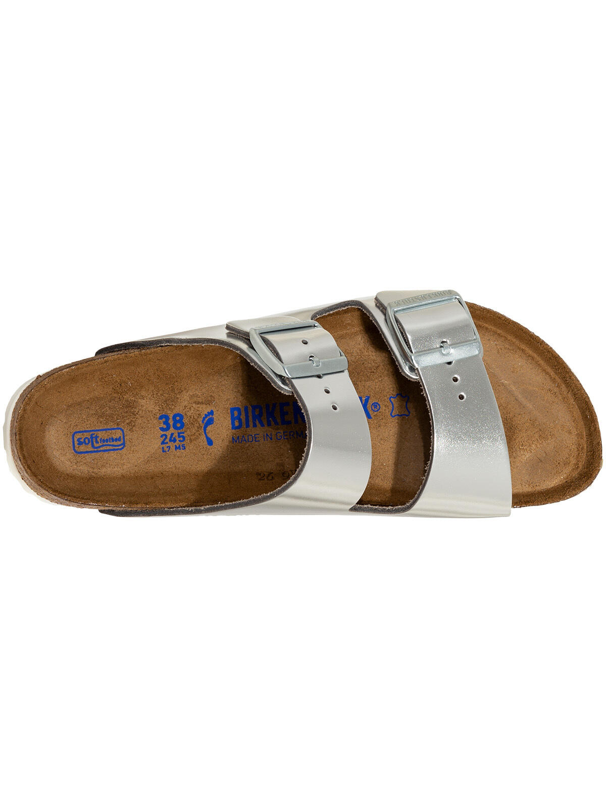 BIRKENSTOCK Sapatos casuais Birkenstock Arizona SFB prata metálica 5/7
