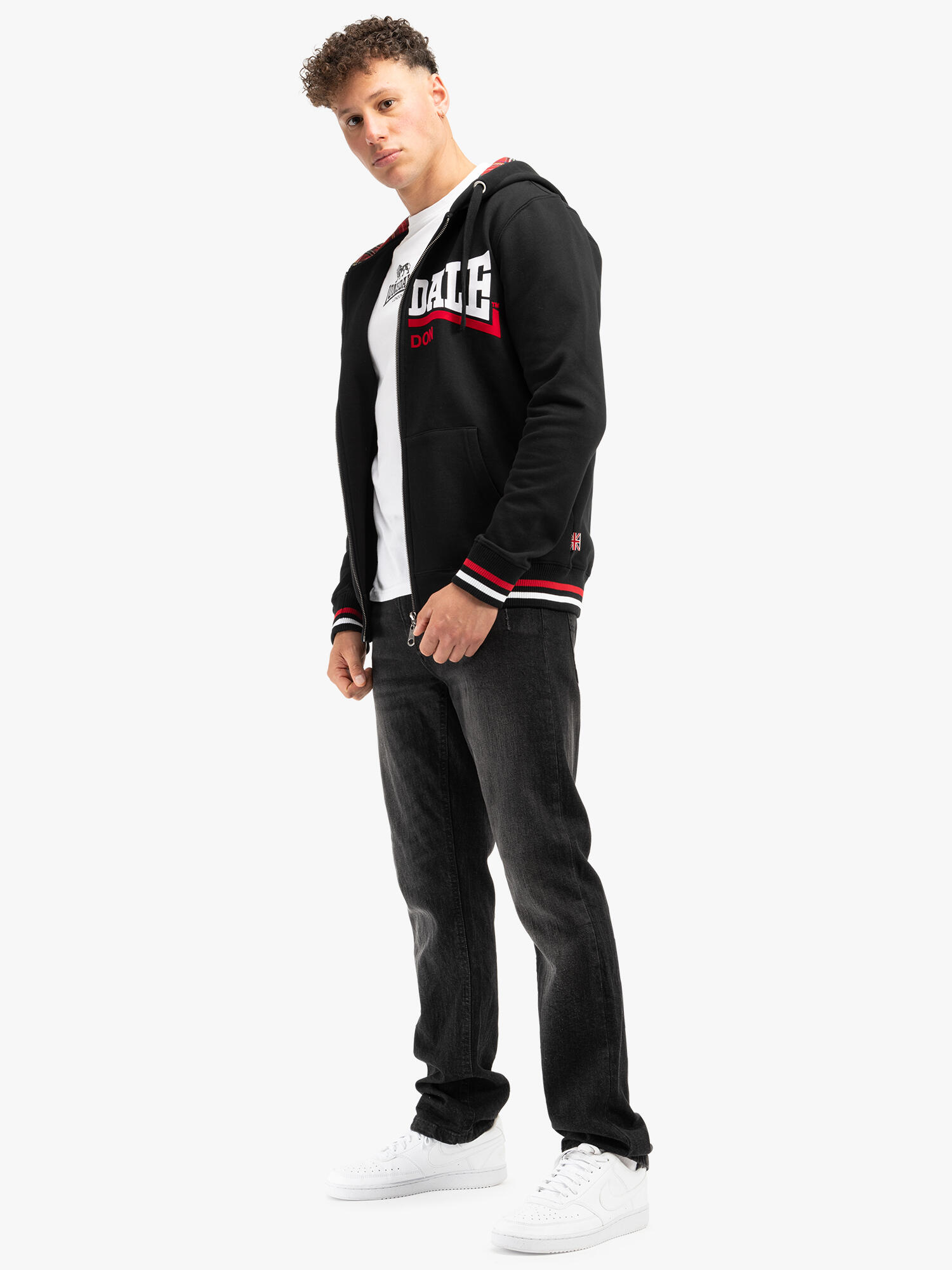 Felpa con cappuccio e zip Lonsdale Nateby 4/6
