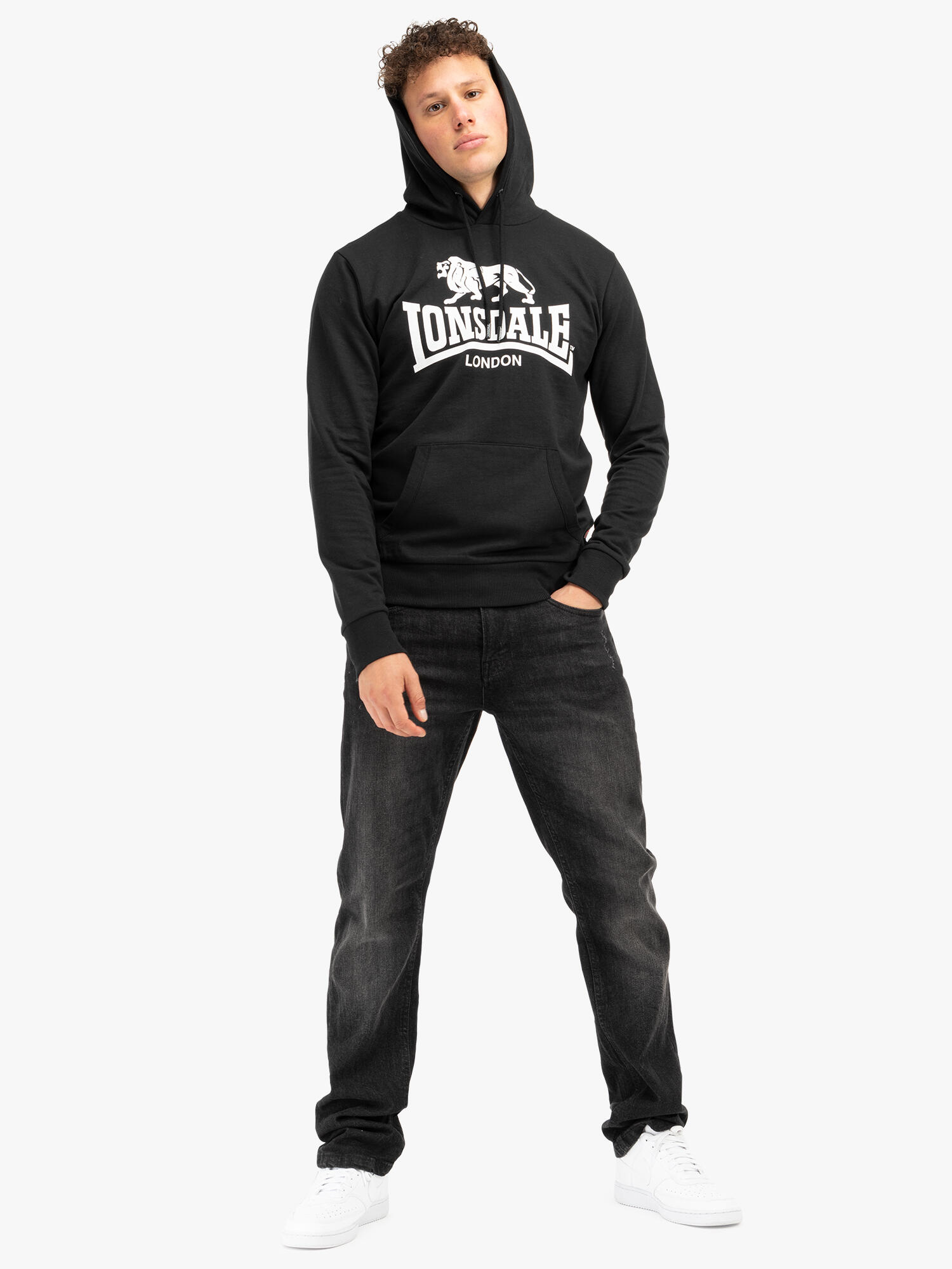 LONSDALE Heren sweatshirt met capuchon slim fit FREMINGTON 3/6