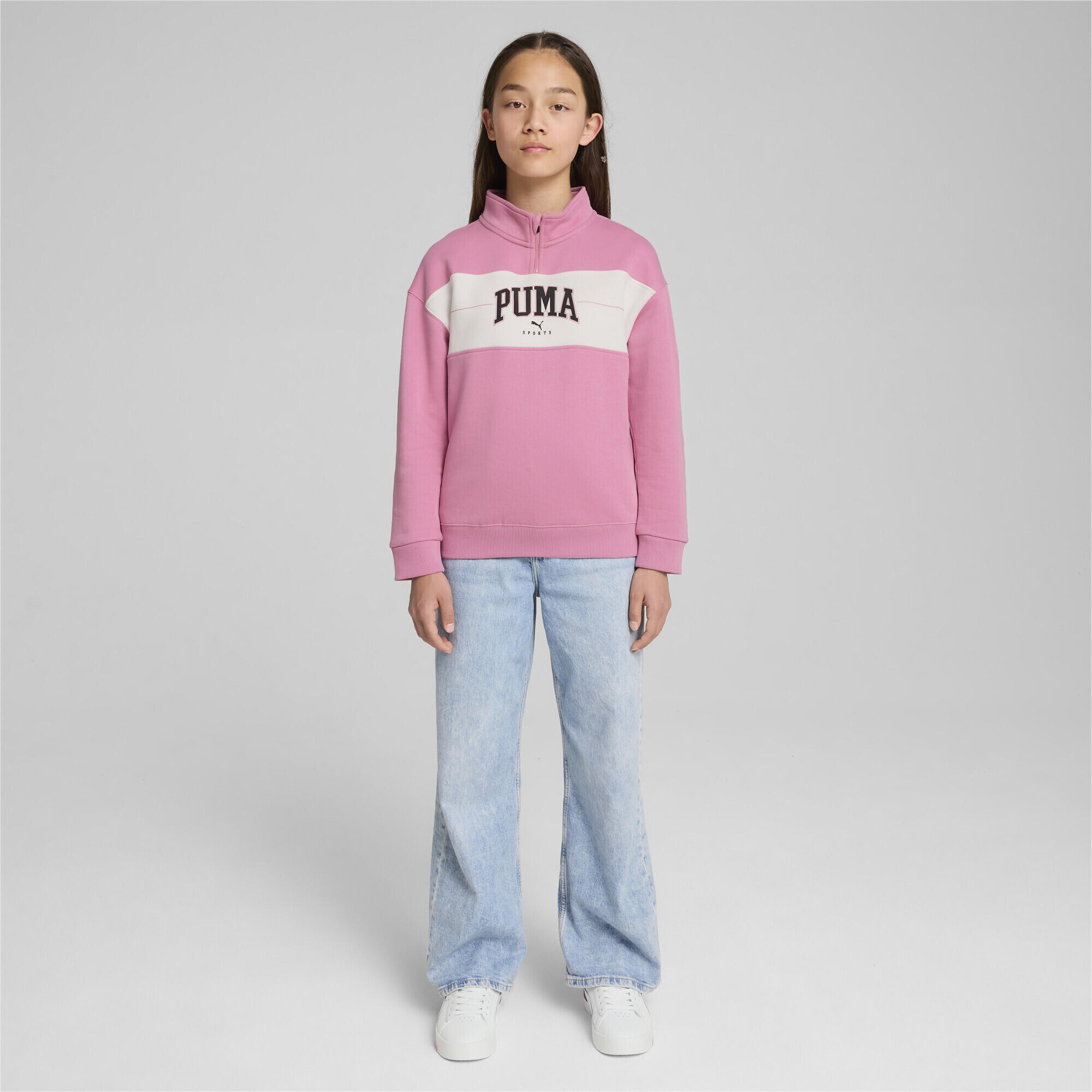 PUMA SQUAD Sweatshirt mit halbem Reißverschluss Mädchen PUMA Mauved Out Pink 2/6