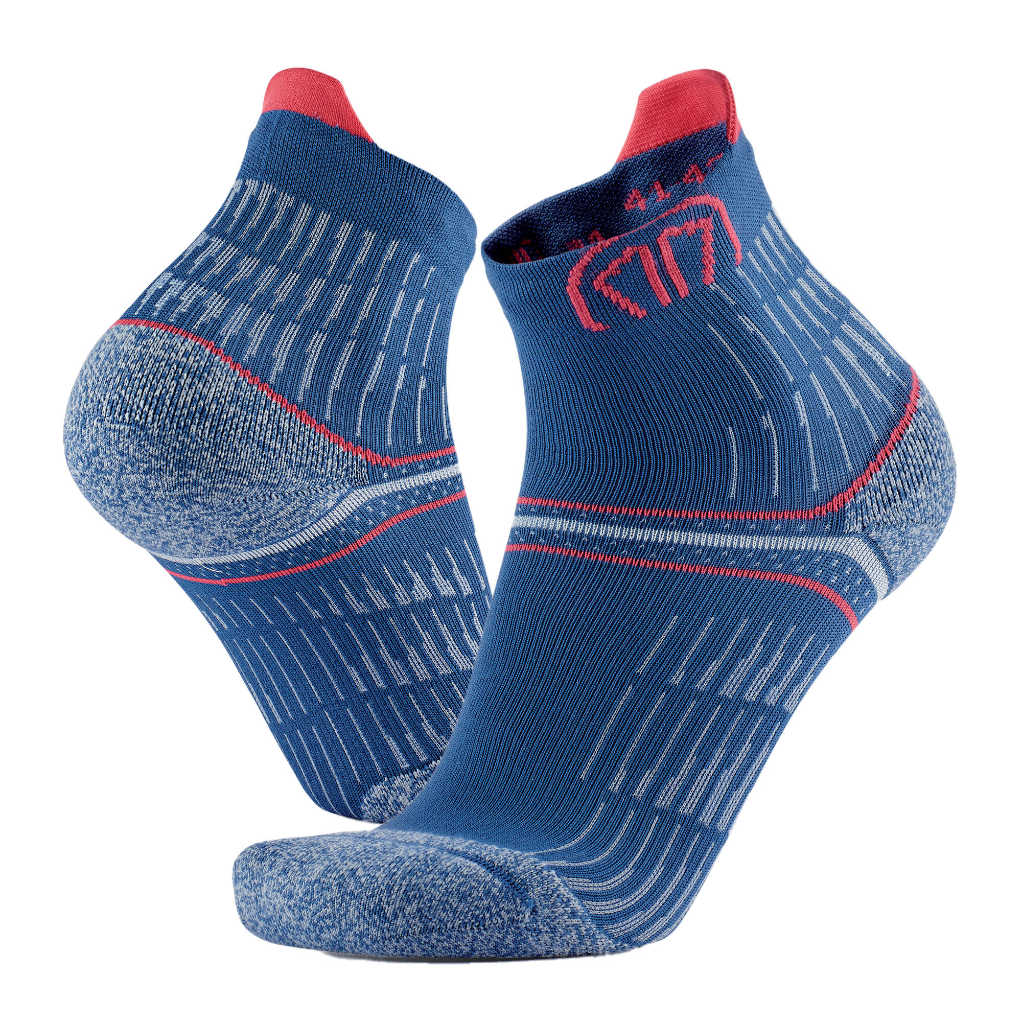 Sidas - Chaussette De Running Légère Et Technique Pour Femme - Run Anatomic Comfort Lady - Chaussettes - Bleu|rose - 39/42 - Decathlon