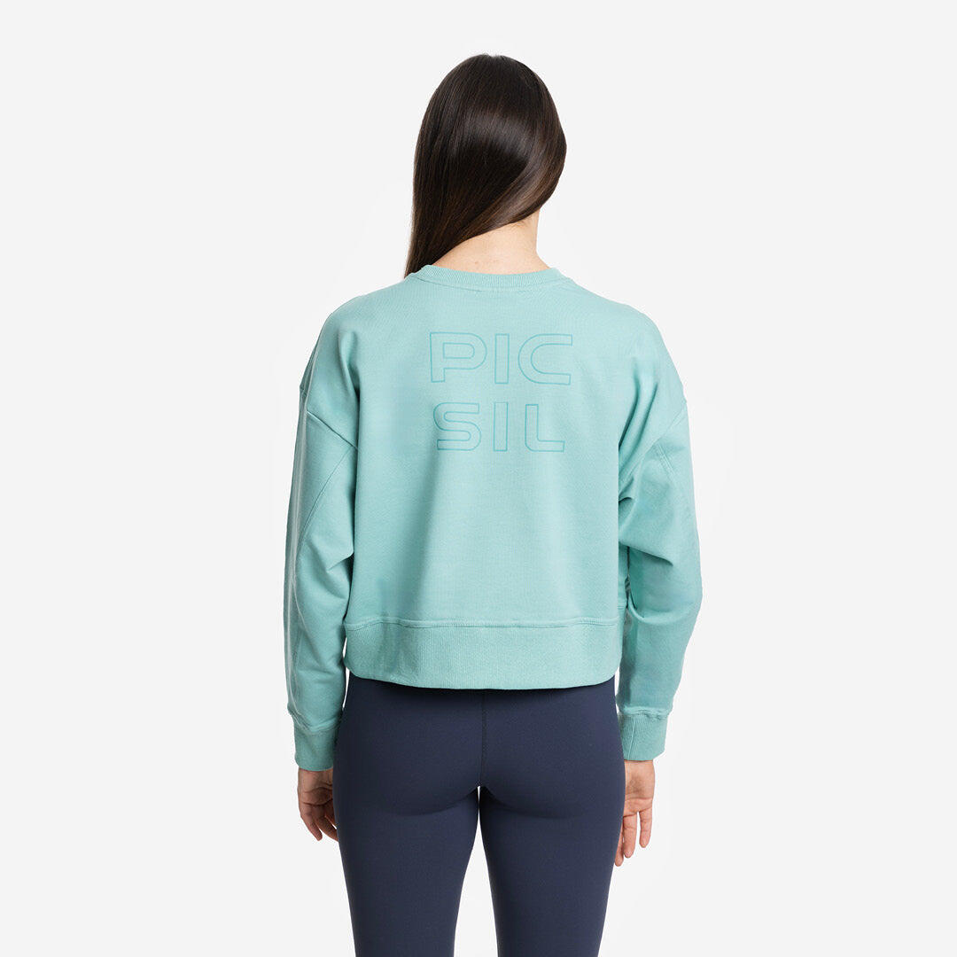 Sweat-shirt Femme Crop en Jersey Stretch 2/4